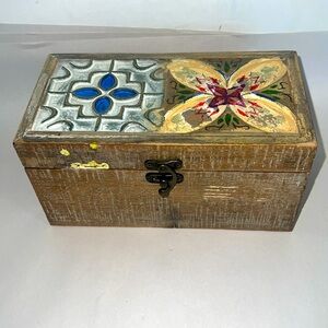 Wooden Floral Carved Box